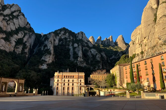 Montserrat very early : Hiking, Abbey, very small group - Entering Santa Maria de Montserrat around 8 a.m.