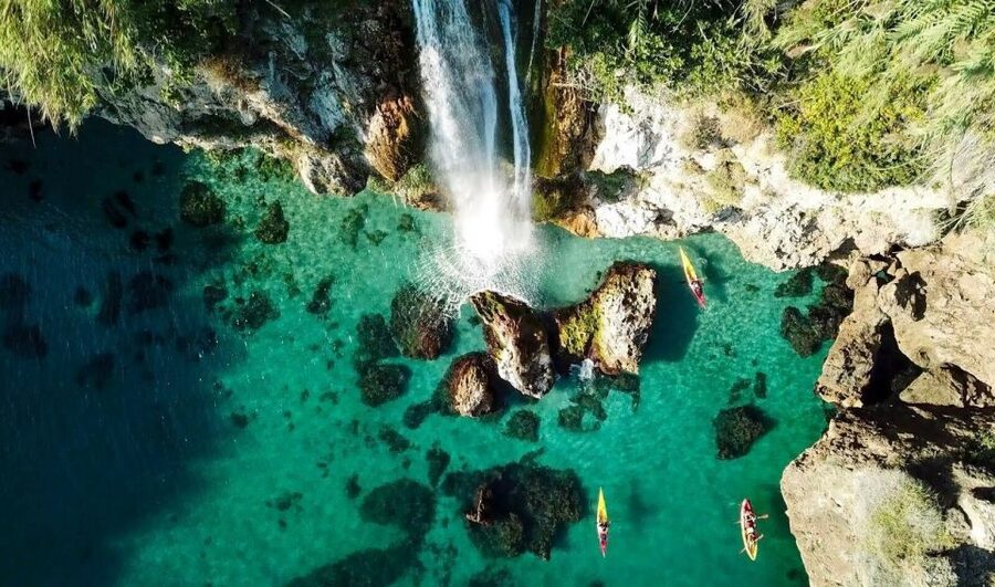 Nerja: Guided Kayak Tour Nerja Cliffs and Maro Waterfall - The swimming and snorkeling break