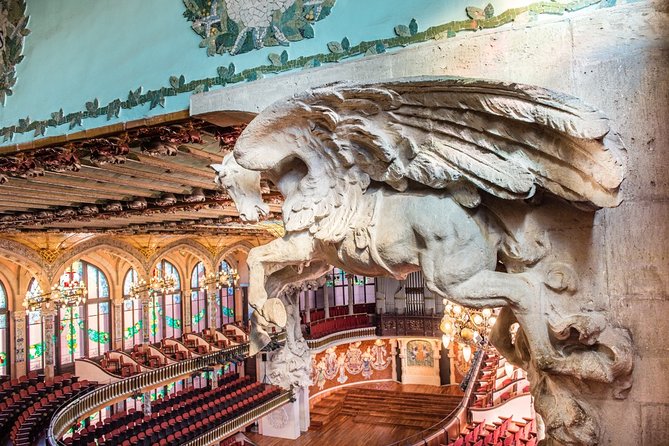 Palau de la Musica Catalana Admission Ticket with Audioguide - Reaching the stage and seeing the hall from different angles