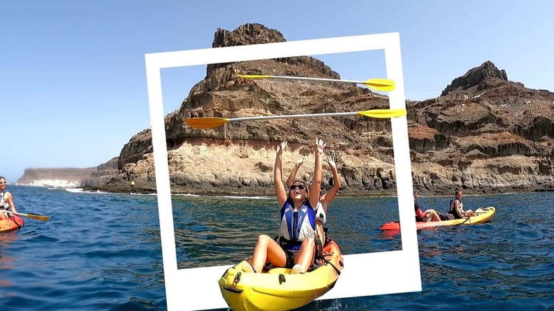 Puerto Mogán: Guided Adventure Kayak Tour in Caves & Snorkel - Key points at a glance