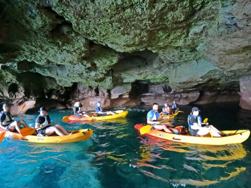 Puerto Mogán: Guided Adventure Kayak Tour in Caves & Snorkel - Inside the Mogán Caves
