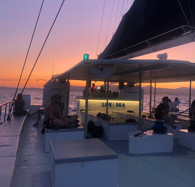 S'Arenal: Sunset Catamaran Cruise with BBQ - The swimming and snorkeling stop