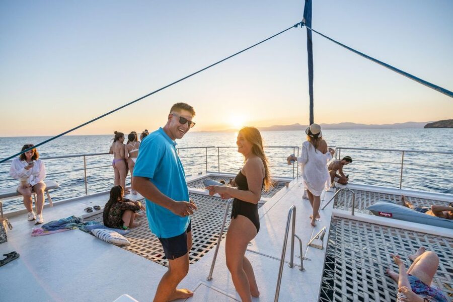 S'Arenal: Sunset Catamaran Cruise with BBQ - Music, dancing, and the sunset wait