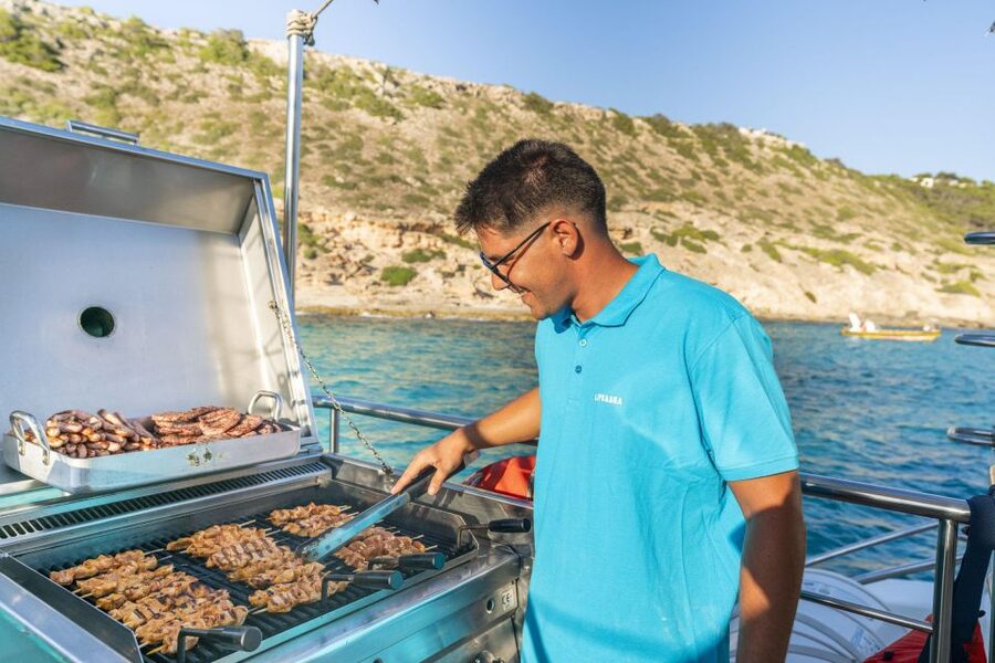 S'Arenal: Sunset Catamaran Cruise with BBQ - A modern catamaran with room to stretch out