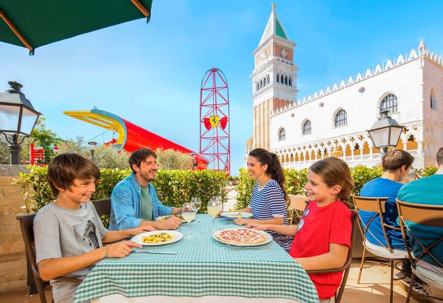 Salou: PortAventura Ferrari Land Admission Ticket - Italian streets and the Ferrari setting