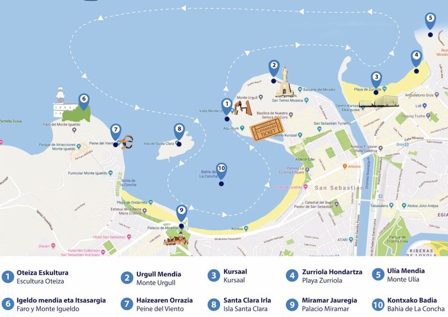San Sebastian: Sustainable Catamaran Cruise with Audio Guide - Returning through La Concha Bay