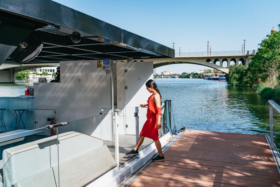 Seville: 1-Hour Guadalquivir River Sightseeing Eco Cruise - Old Towers Beside Modern Seville