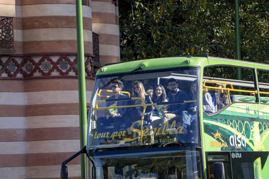 Seville: 2-Day Hop-on Hop-off Bus Ticket - Crossing the Guadalquivir toward the Cartuja