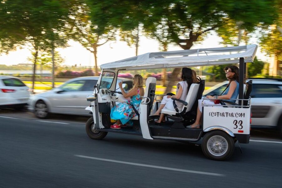 Seville: Private City Tour by Eco Tuk Tuk - Crossing Puente de Isabel II into Triana