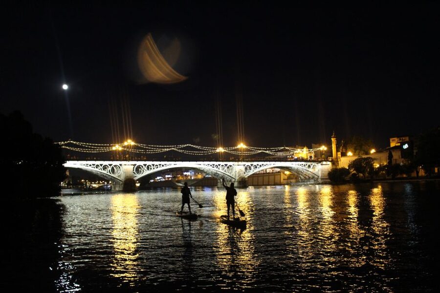 Seville: Sunset and Evening Paddle Boarding Tour - Puente de Isabel II and the Triana view