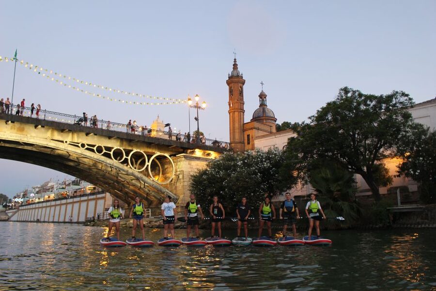 Seville: Sunset and Evening Paddle Boarding Tour - Meeting at Paddle Surf Sevilla on Calle Betis