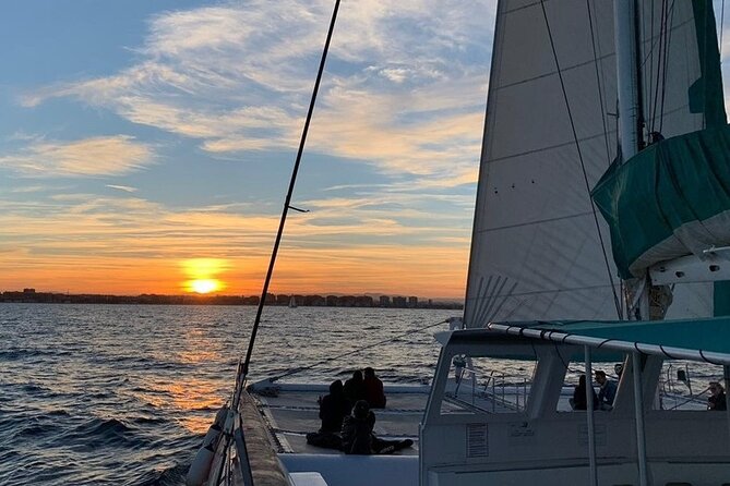Sunset in Dénia from the Catamaran Mundo Marino - The route toward Cape San Antonio