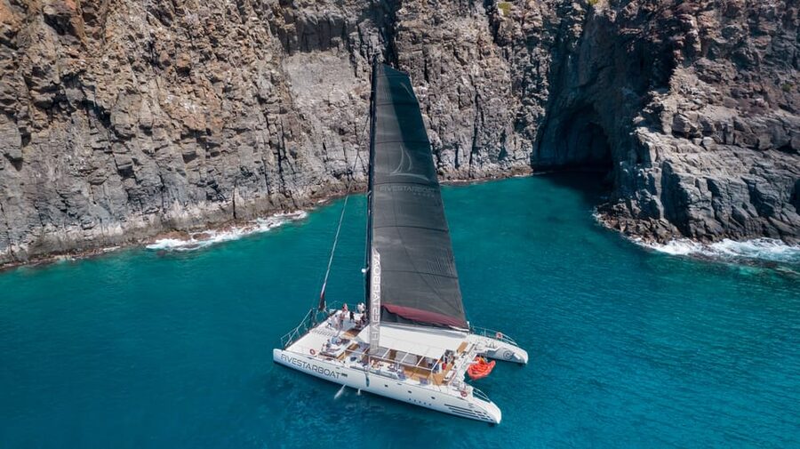 Tenerife: Catamaran Cruise with Brunch and Unlimited Drinks - Leaving Marina del Sur for the open coast