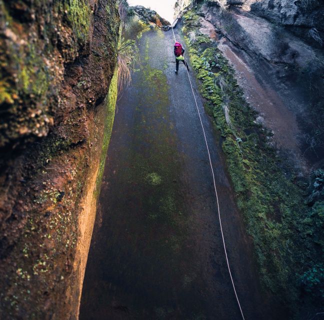 Tenerife: Los Arcos Canyoning Tour with Guide - The 22-meter first rappel