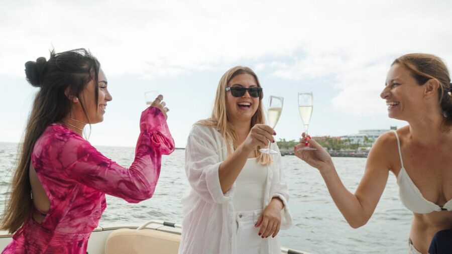 Tenerife: Shared Yacht Cruise with Champagne and Tapas - Tapas and free-flowing drinks on deck
