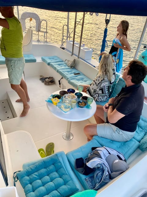 Torrevieja: Costa Blanca Catamaran Cruise - The swimming stop: snorkeling, SUPs, and a freshwater shower